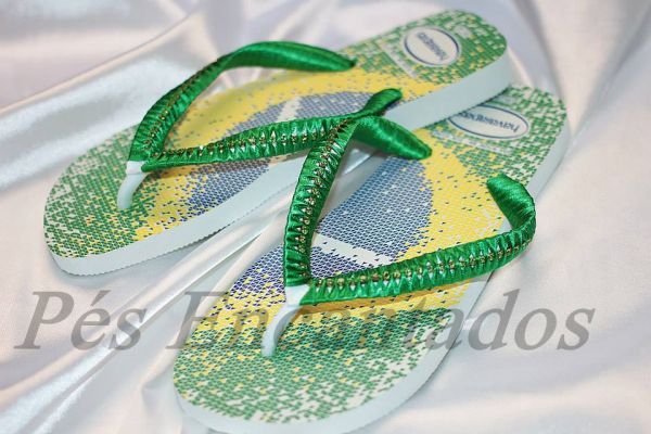 Sandália Havaianas Customizada cód 26