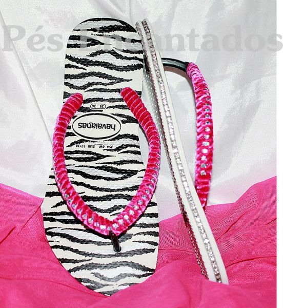 Sandália Havaianas Customizada cód 91