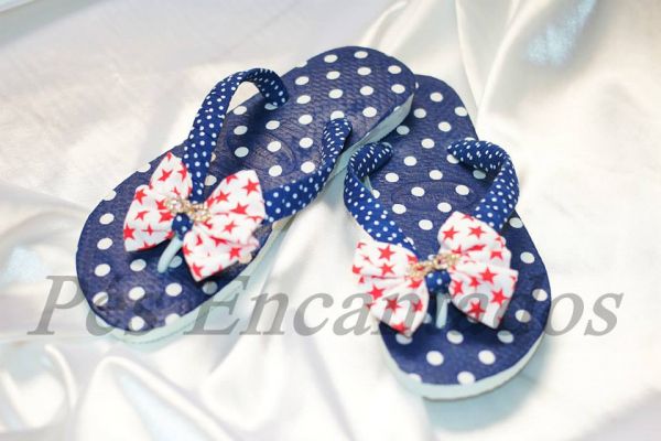 Sandália Havaianas Customizada cód 43