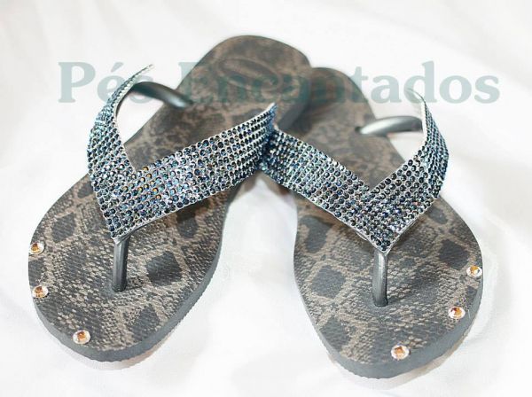 Sandália Havaianas Customizada Cód 74