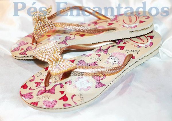 INFANTIL Sandália Havaianas Customizada Cód 76