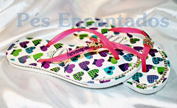 INFANTIL Sandália Havaianas Customizada cód 84