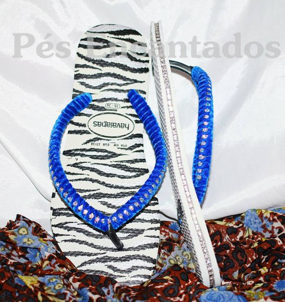 Sandália Havaianas Customizada cód 89